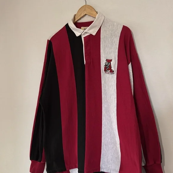 Vintage Alabama Crimson Tide Long Sleeve Polo Rugby Shirt / XL / 90s - Picture 2 of 10